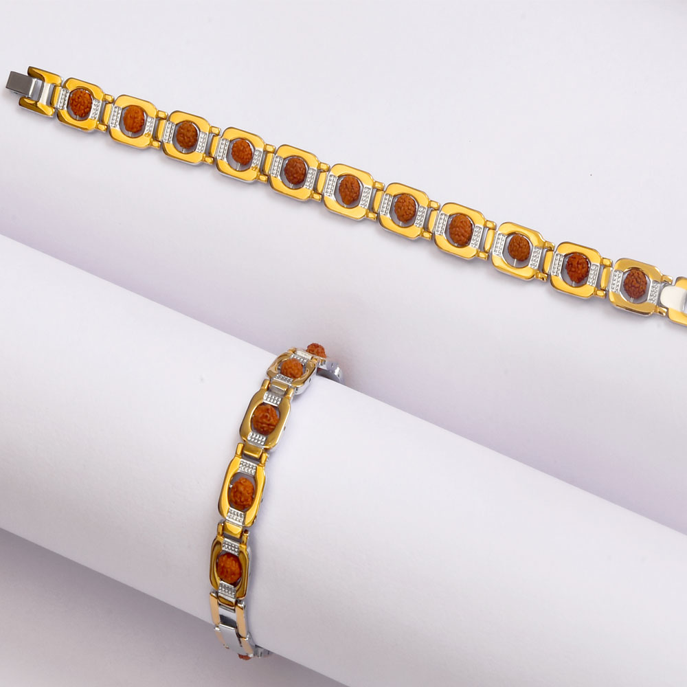 Gold Plated Rudraksha Bracelet 2