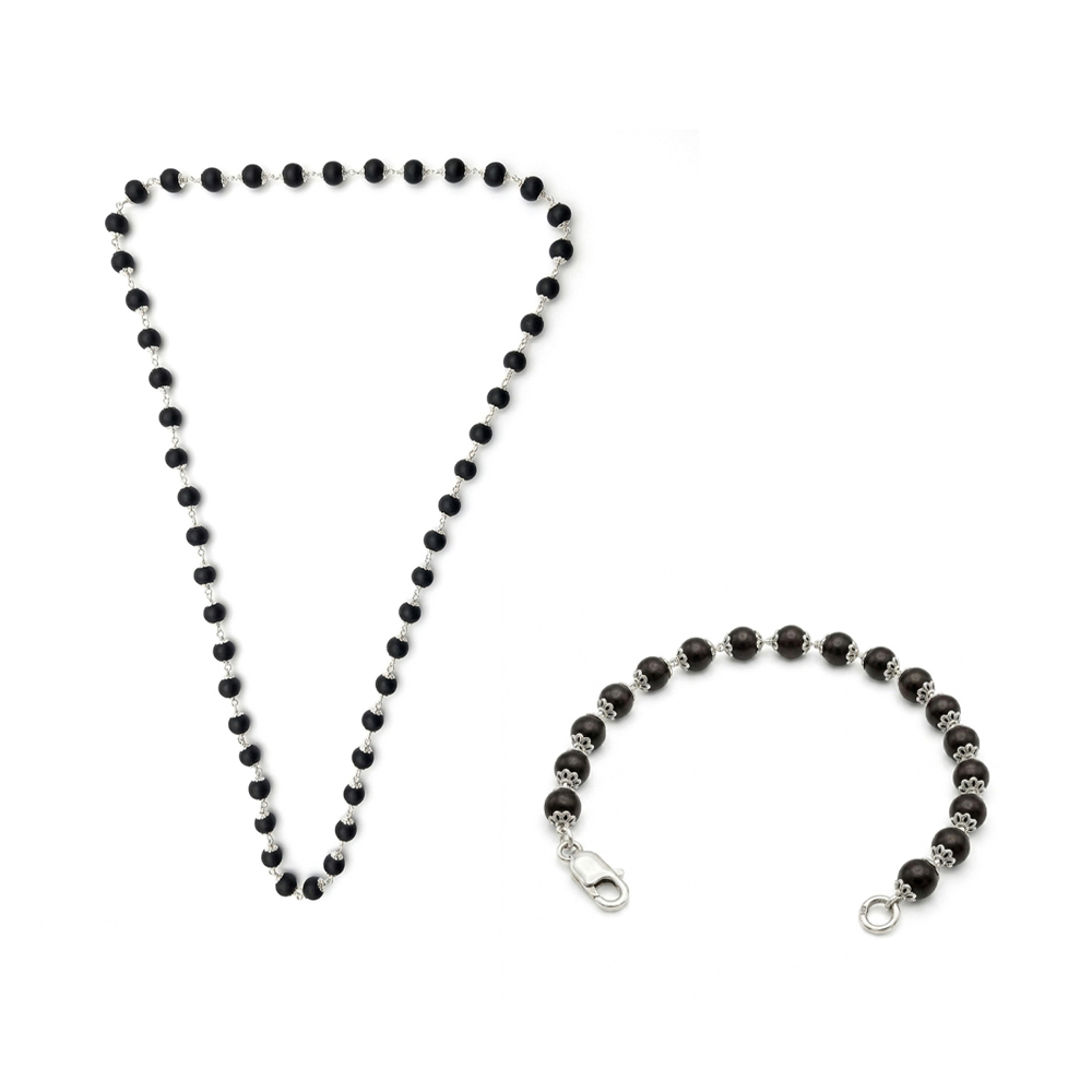 Karungali Mala and Karungali Bracelete Combo