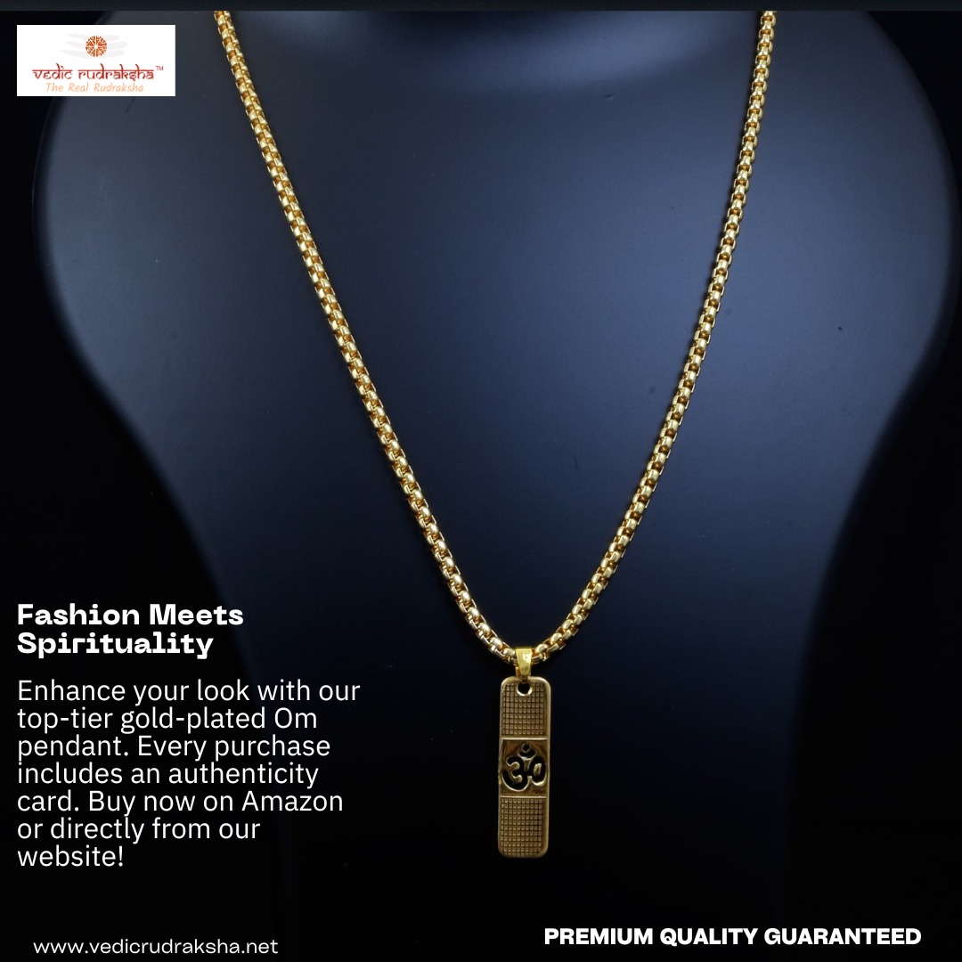 Gold Plated Om Pendant 11