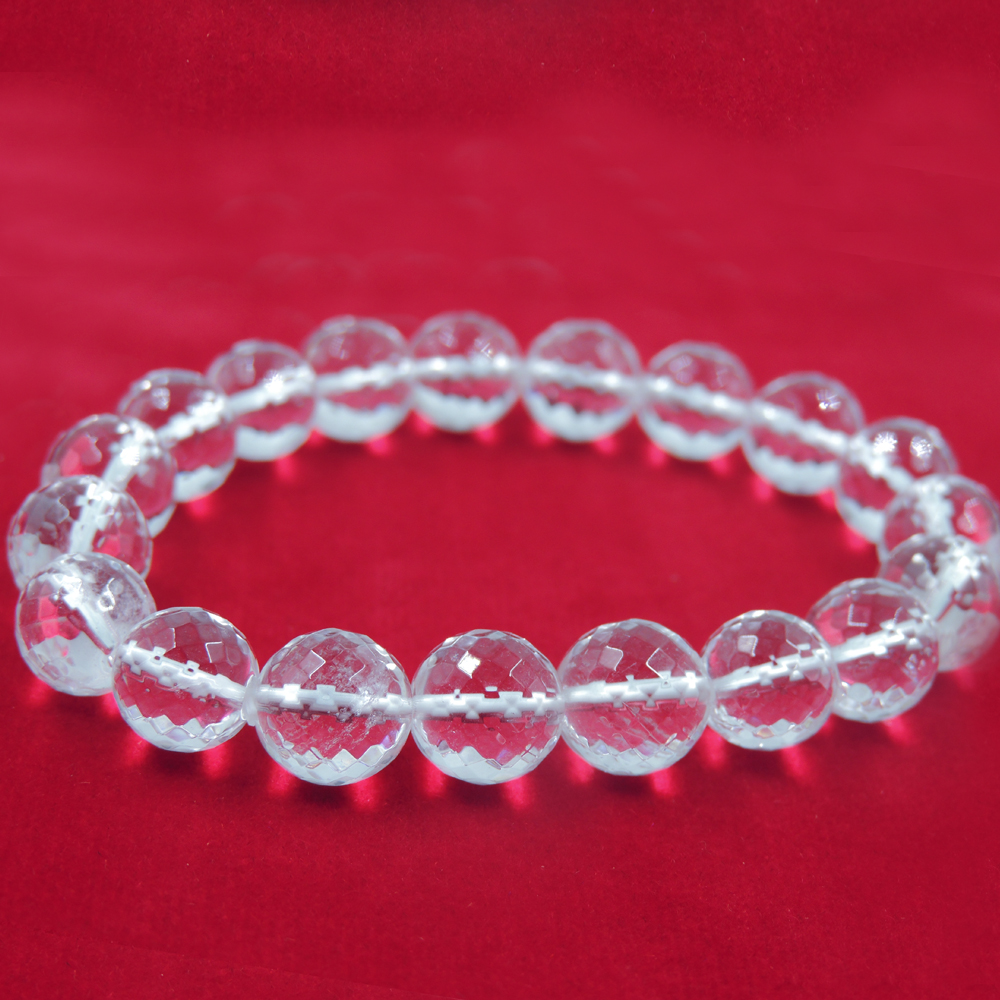 Sphatik Bracelet 10mm Diamond Cut